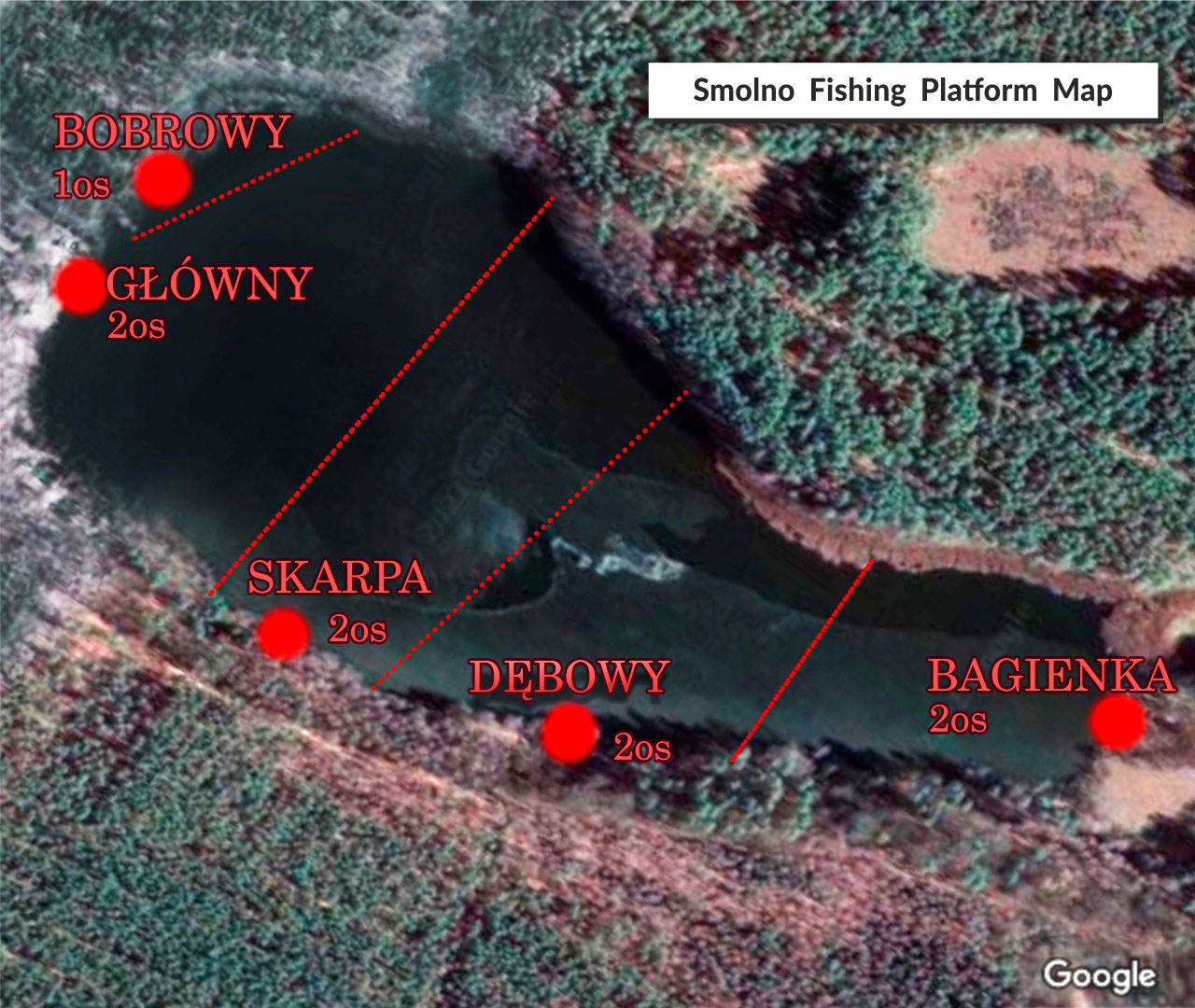 Smolno fishing platform map