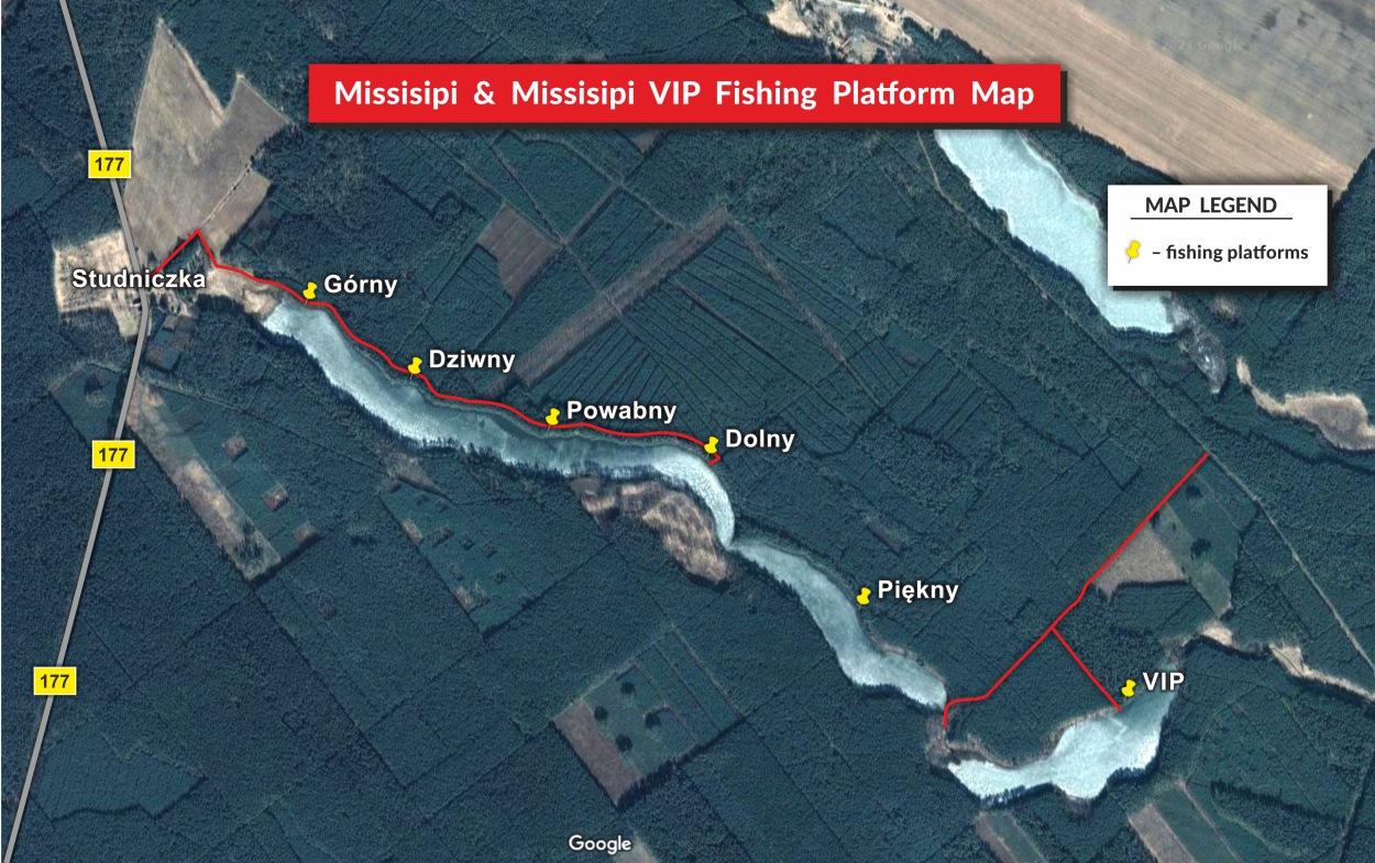 Mississipi fishing platform map